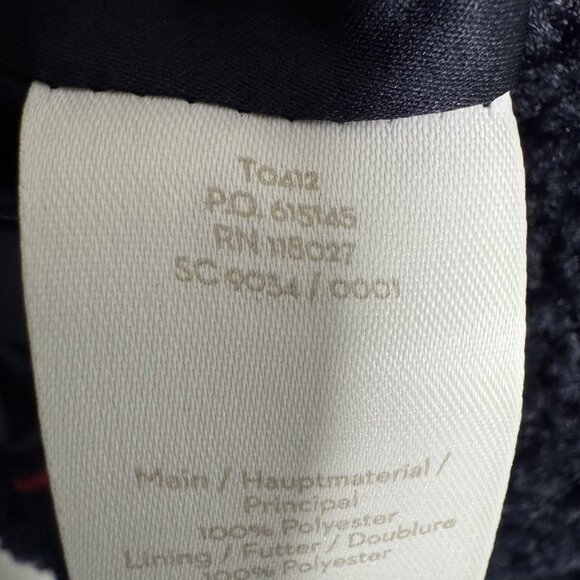 Boden Kemble Teddy Boucle Jacket Navy Blue UK 18 US size 14 snap front NWT - Picture 7 of 9